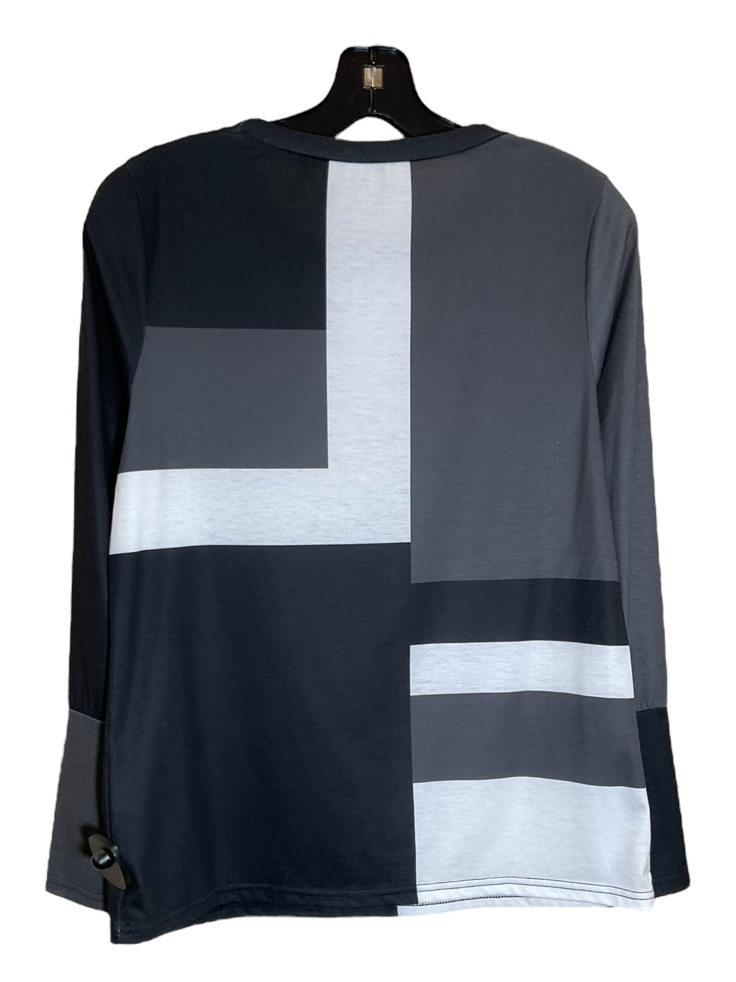 Top Long Sleeve By Shein In Black & Grey, Size: S