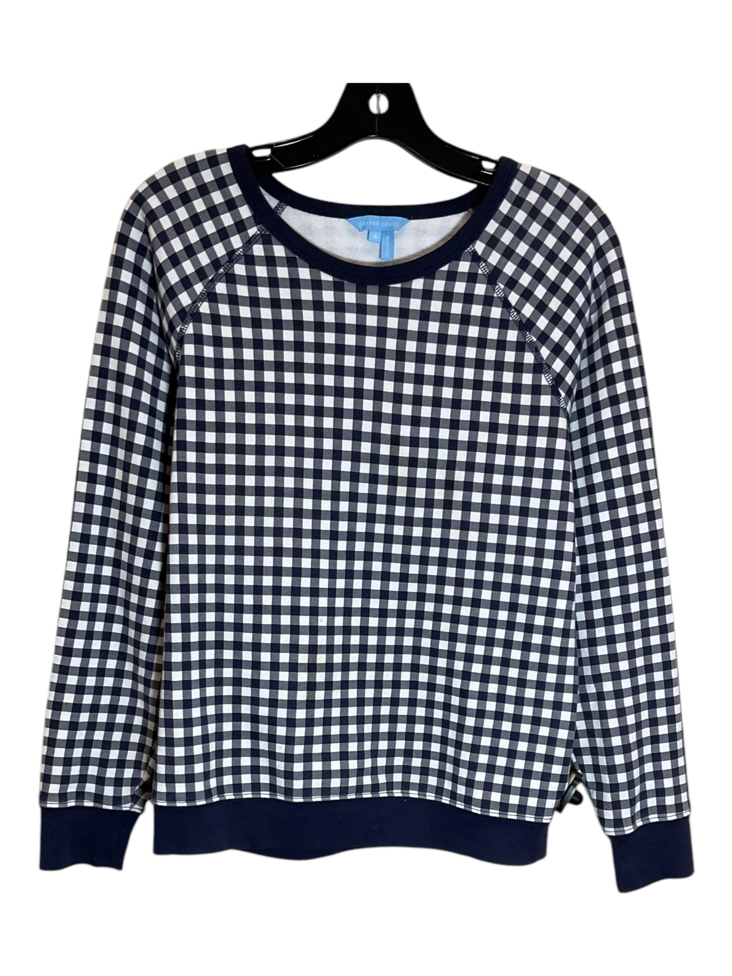 Top Long Sleeve By Draper James In Blue & White, Size: S