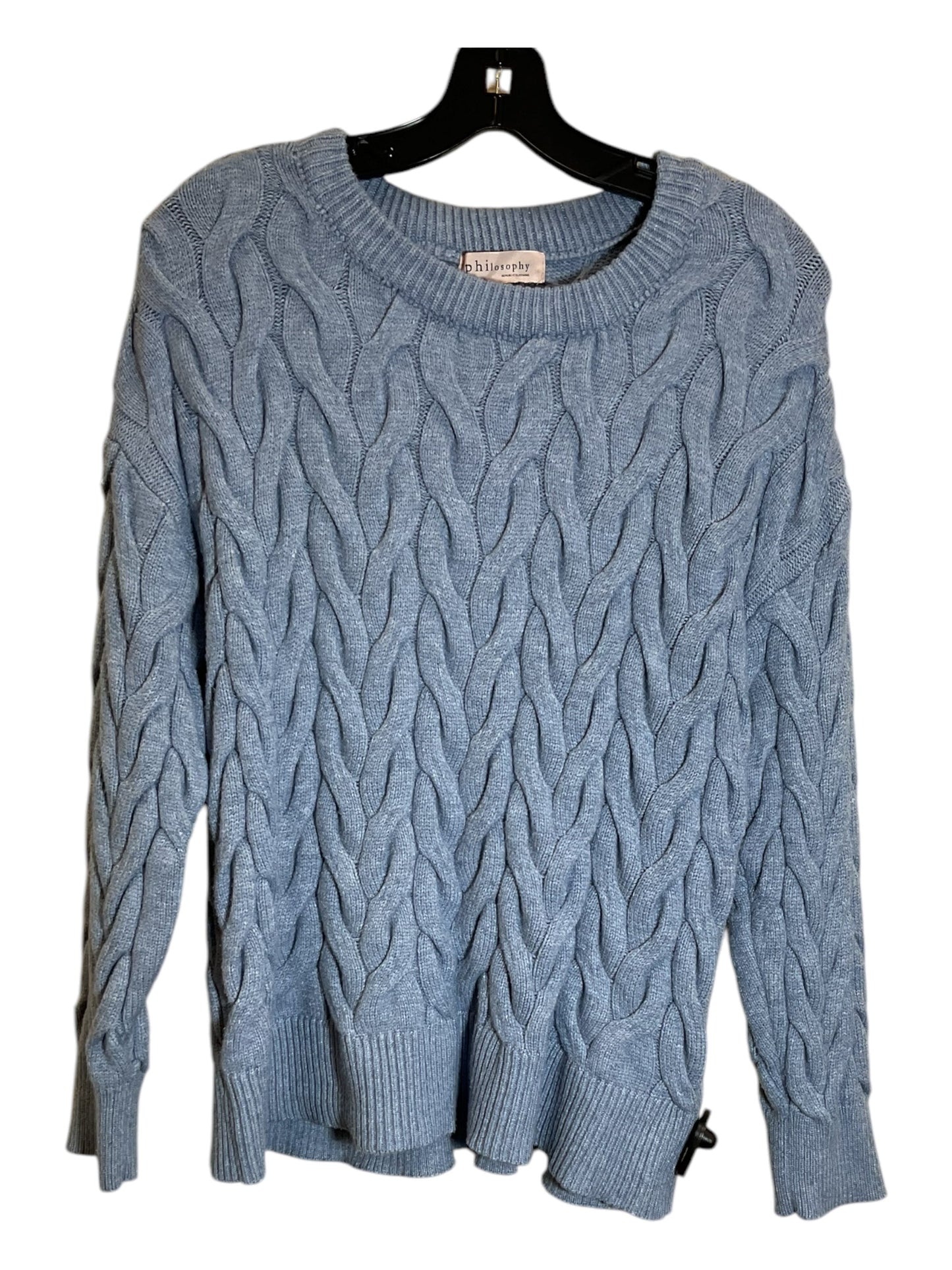 Sweater By Philosophy In Blue, Size: L