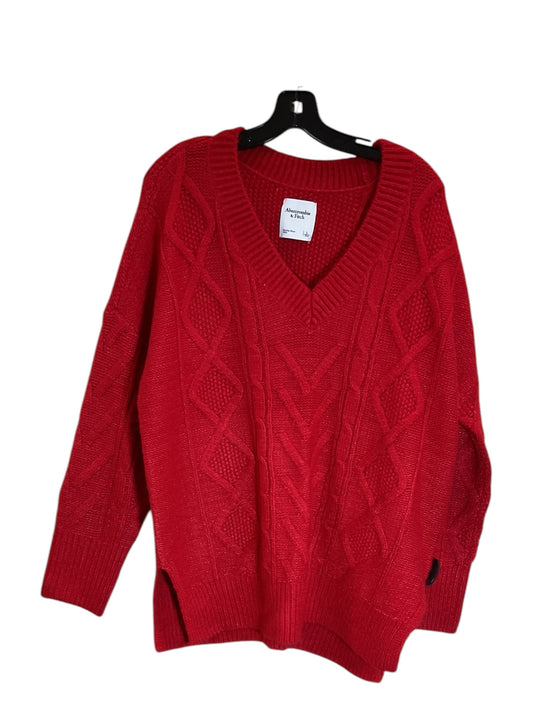 Sweater By Abercrombie And Fitch In Red, Size: L