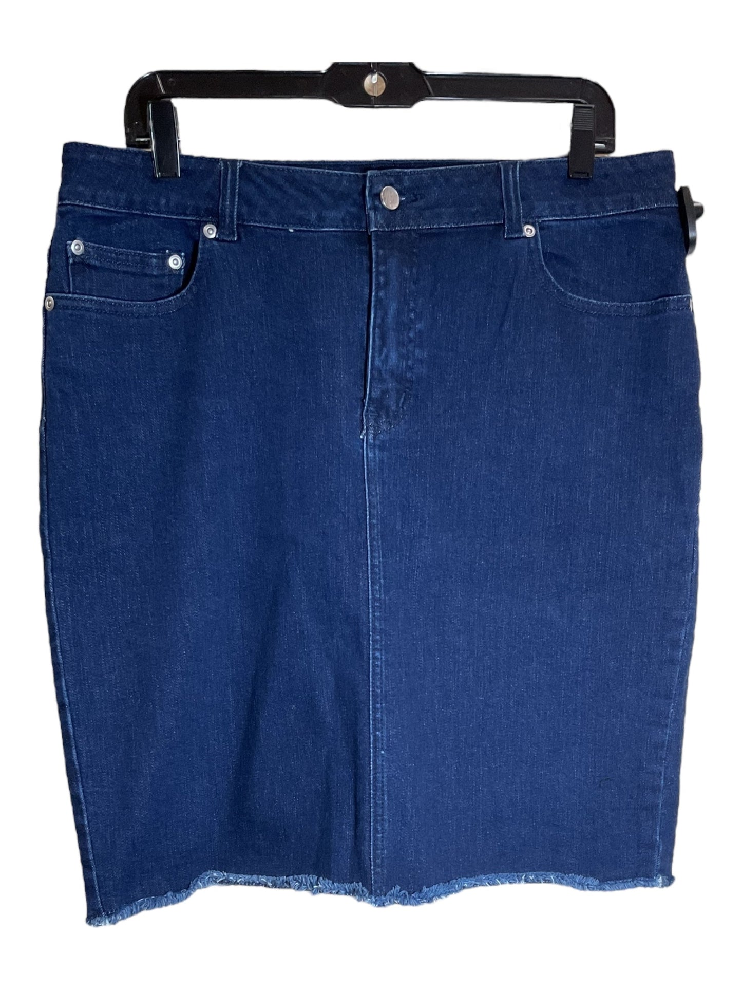 Skirt Midi By J Mclaughlin In Blue Denim, Size: L