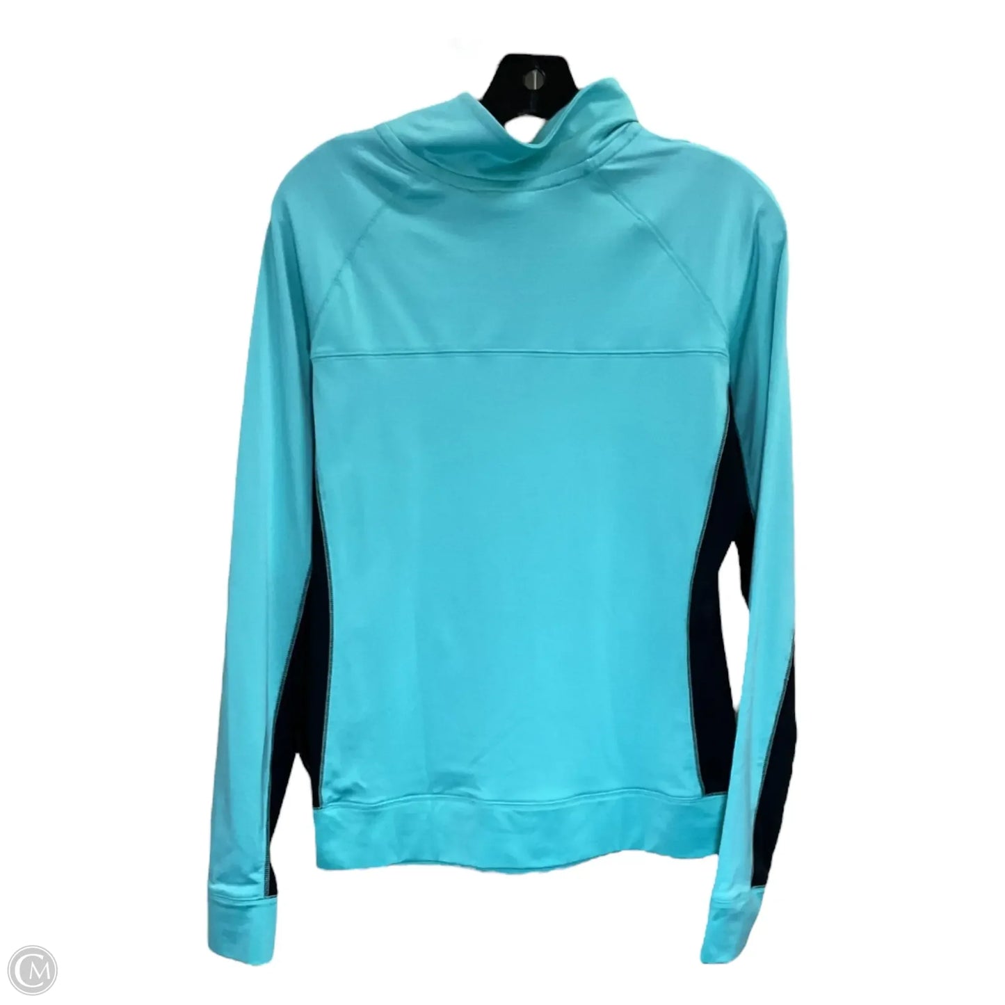 Athletic Top Long Sleeve Collar By Pink In Green, Size: M