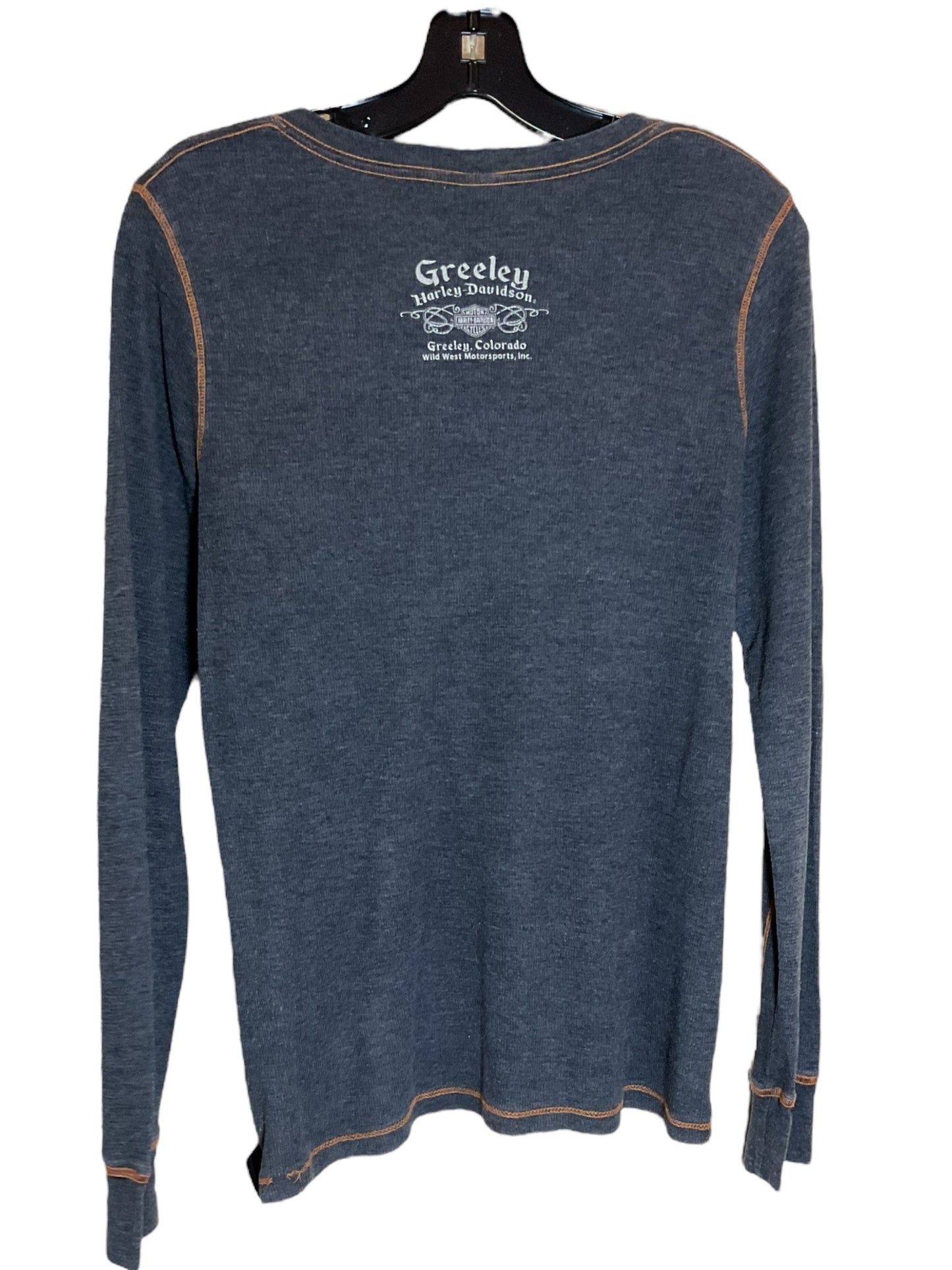 Top Long Sleeve By Harley Davidson In Grey, Size: L