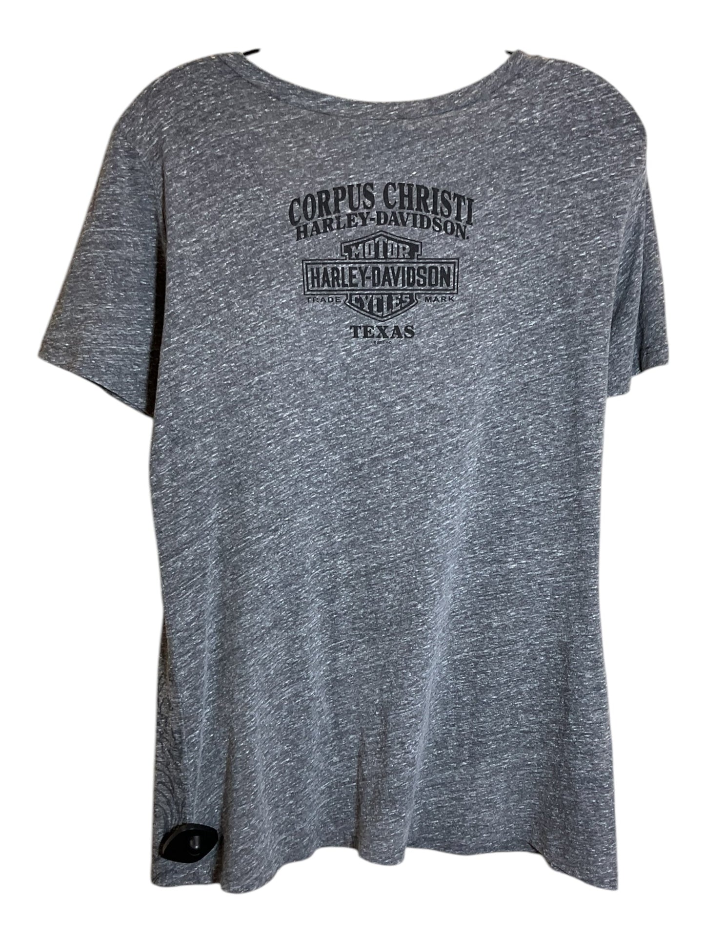 Top Short Sleeve By Harley Davidson In Grey, Size: 2x