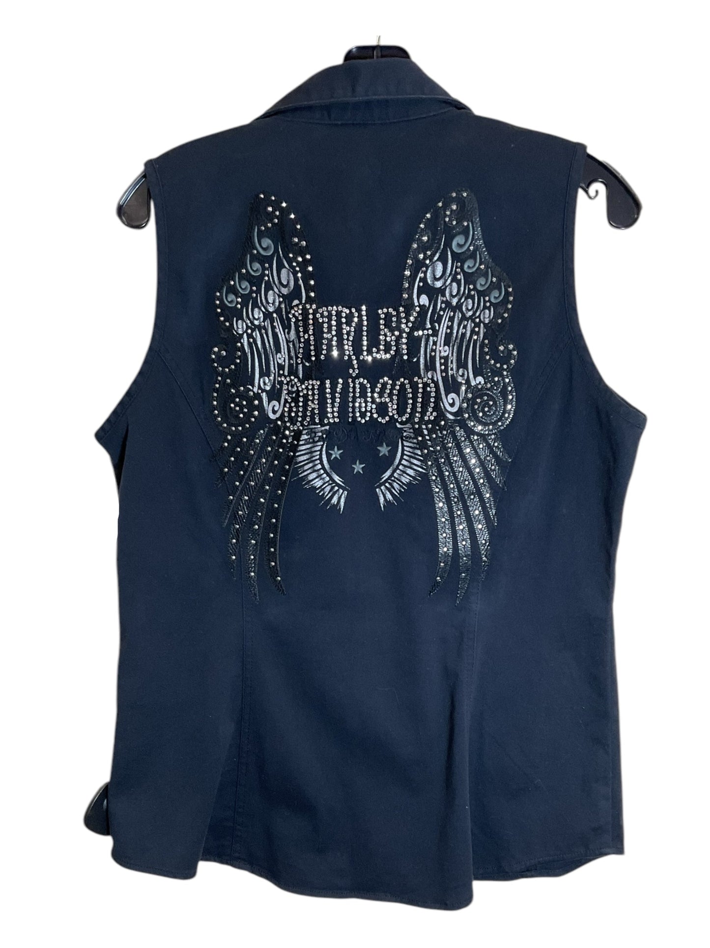 Blouse Sleeveless By Harley Davidson In Black, Size: L