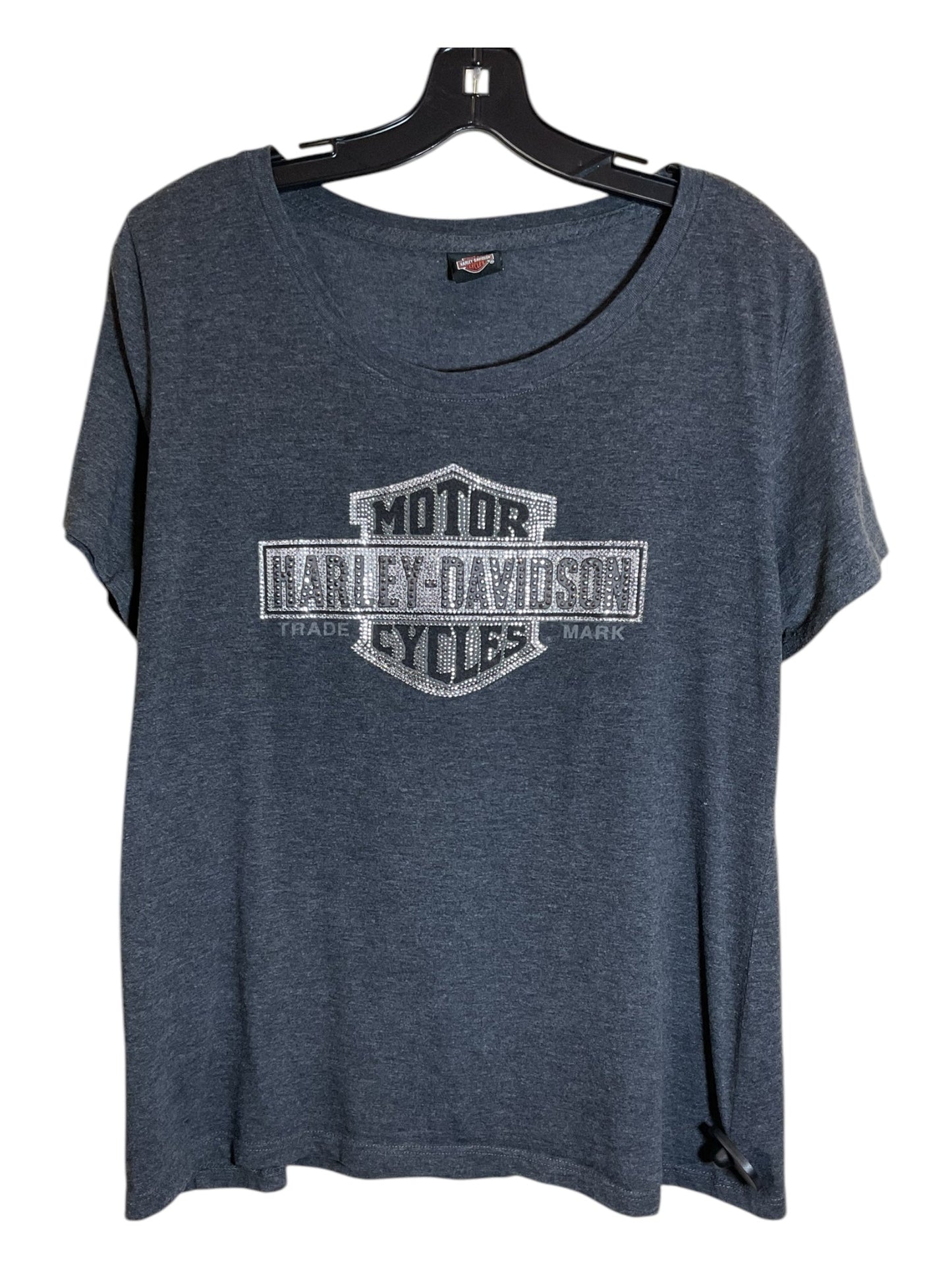 Top Short Sleeve By Harley Davidson In Grey, Size: Xl