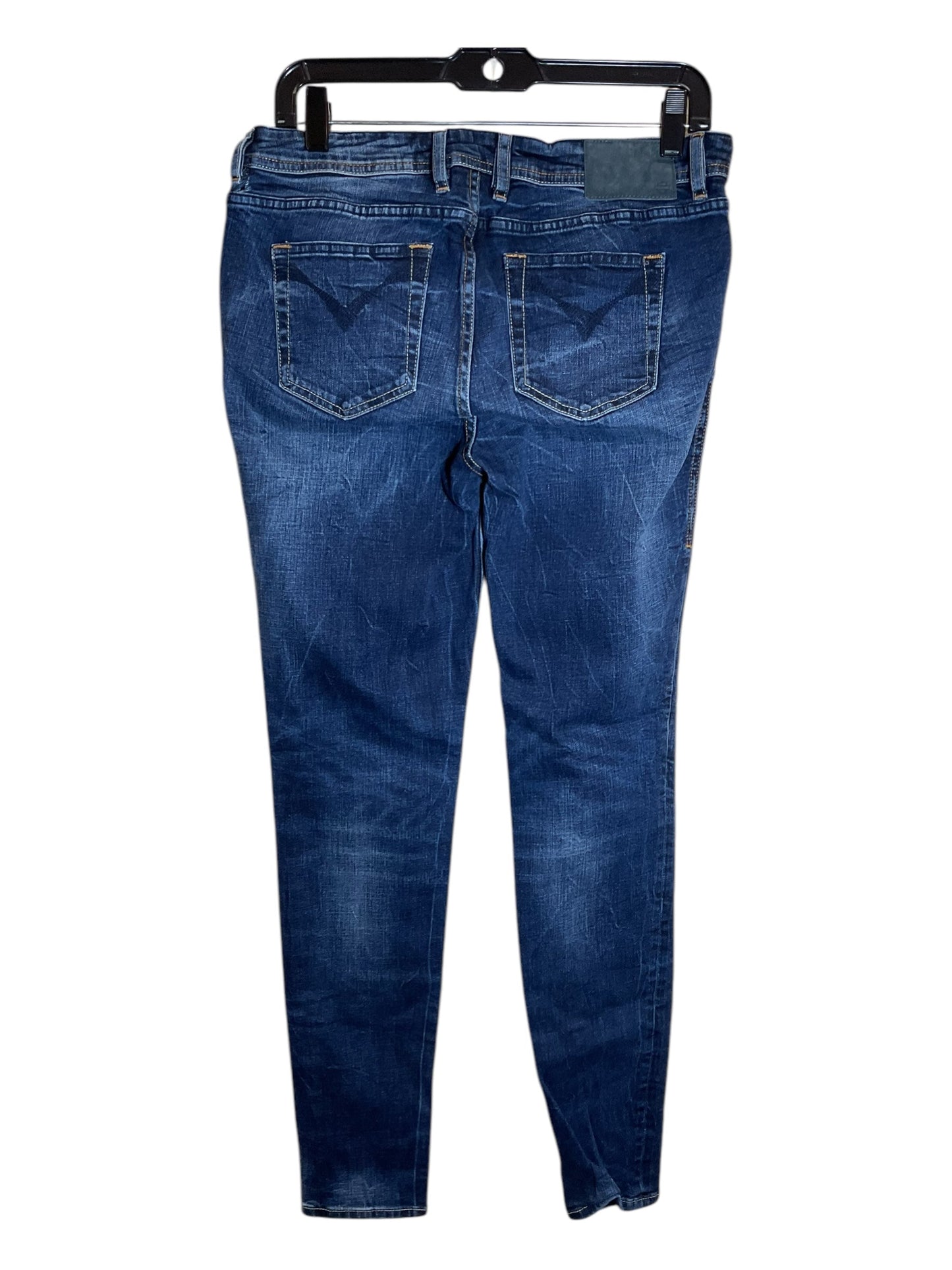 Jeans Skinny By Harley Davidson In Blue Denim, Size: 10