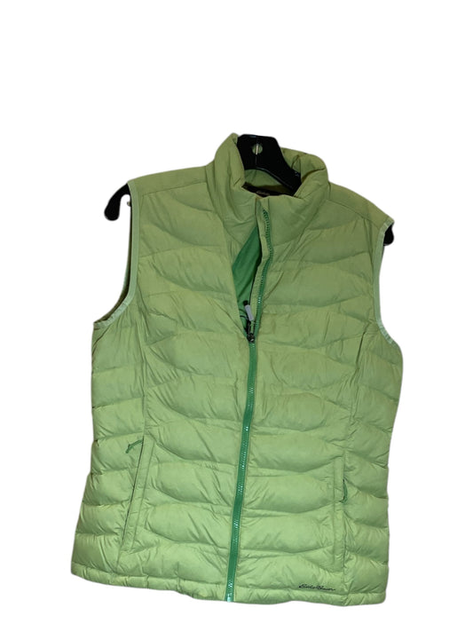 Vest Puffer & Quilted By Eddie Bauer In Green, Size: M