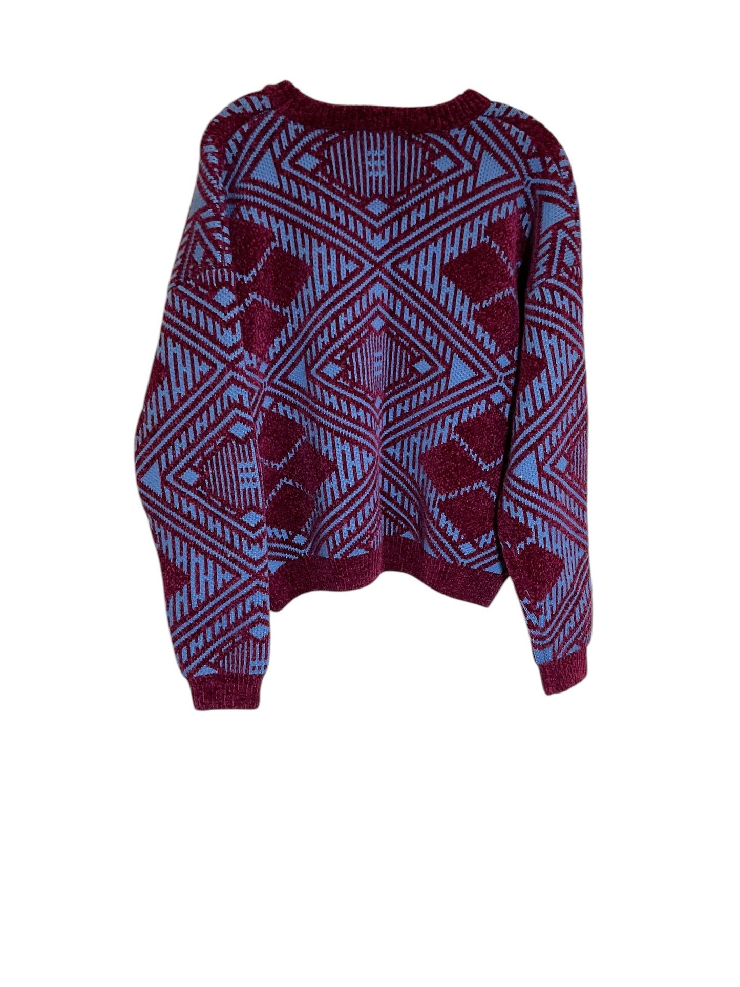 Sweater By Clothes Mentor In Blue & Red, Size: Xl