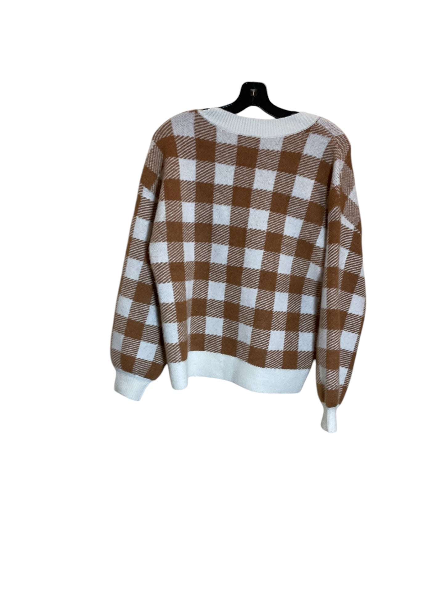 Sweater By Loft In Tan & White, Size: M