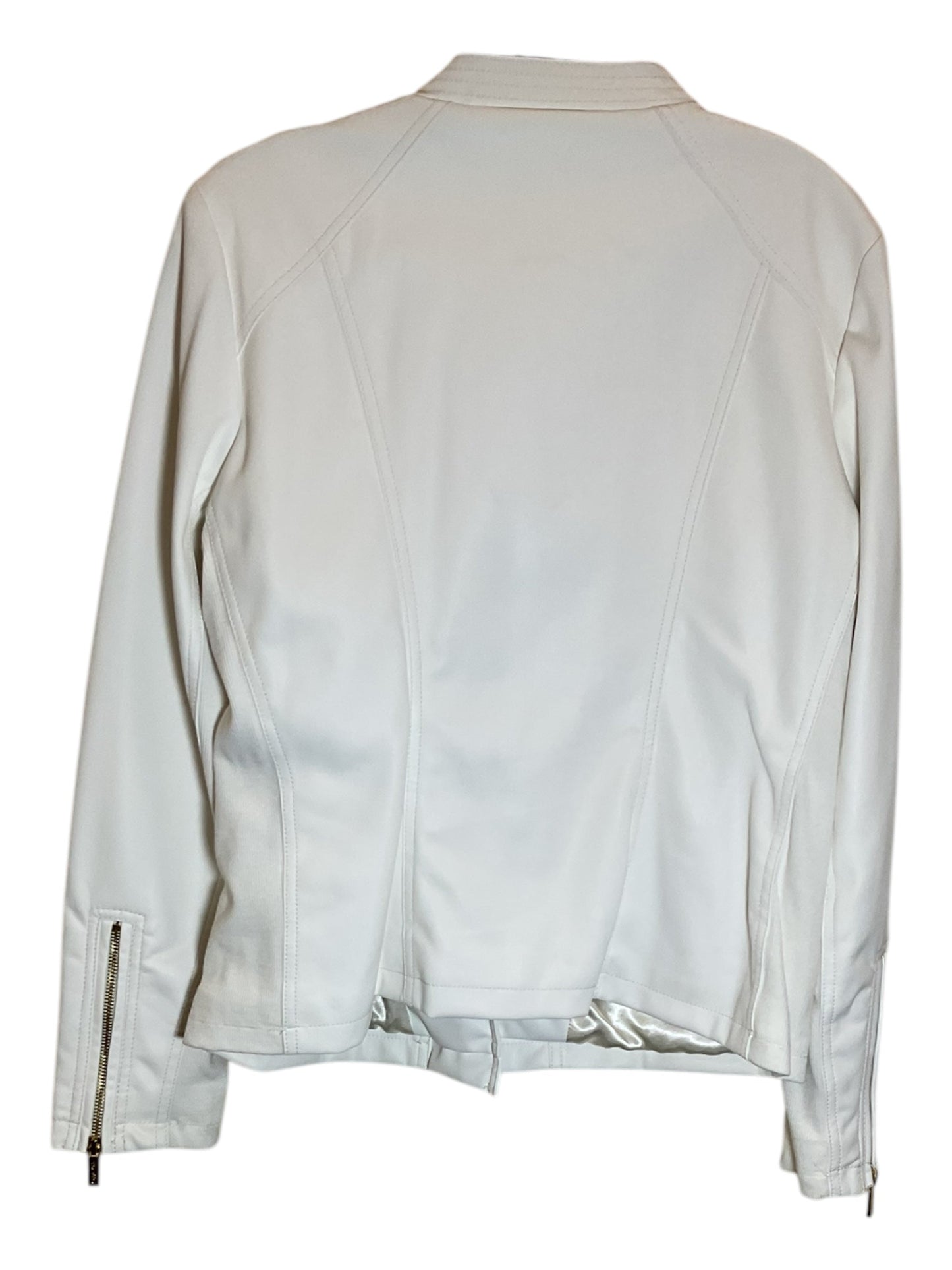 Jacket Moto By Calvin Klein In White, Size: L