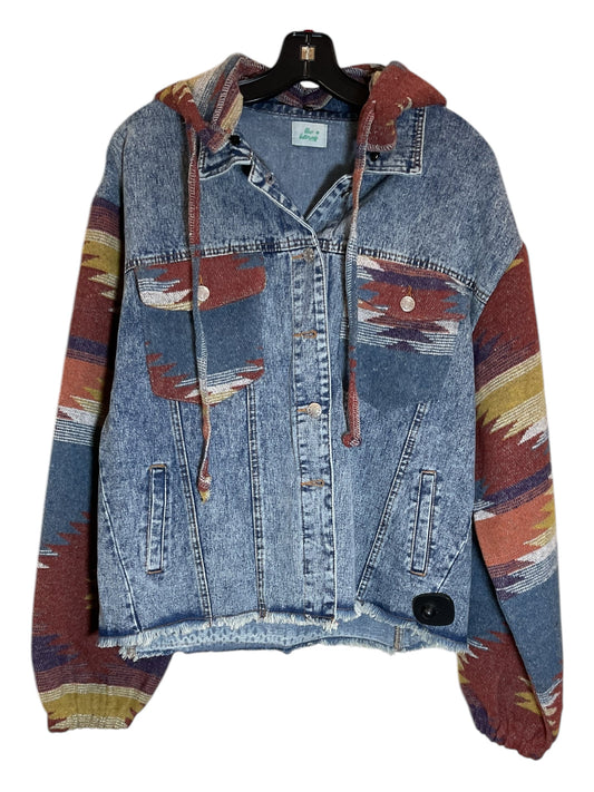 Jacket Denim By Clothes Mentor In Blue Denim, Size: L