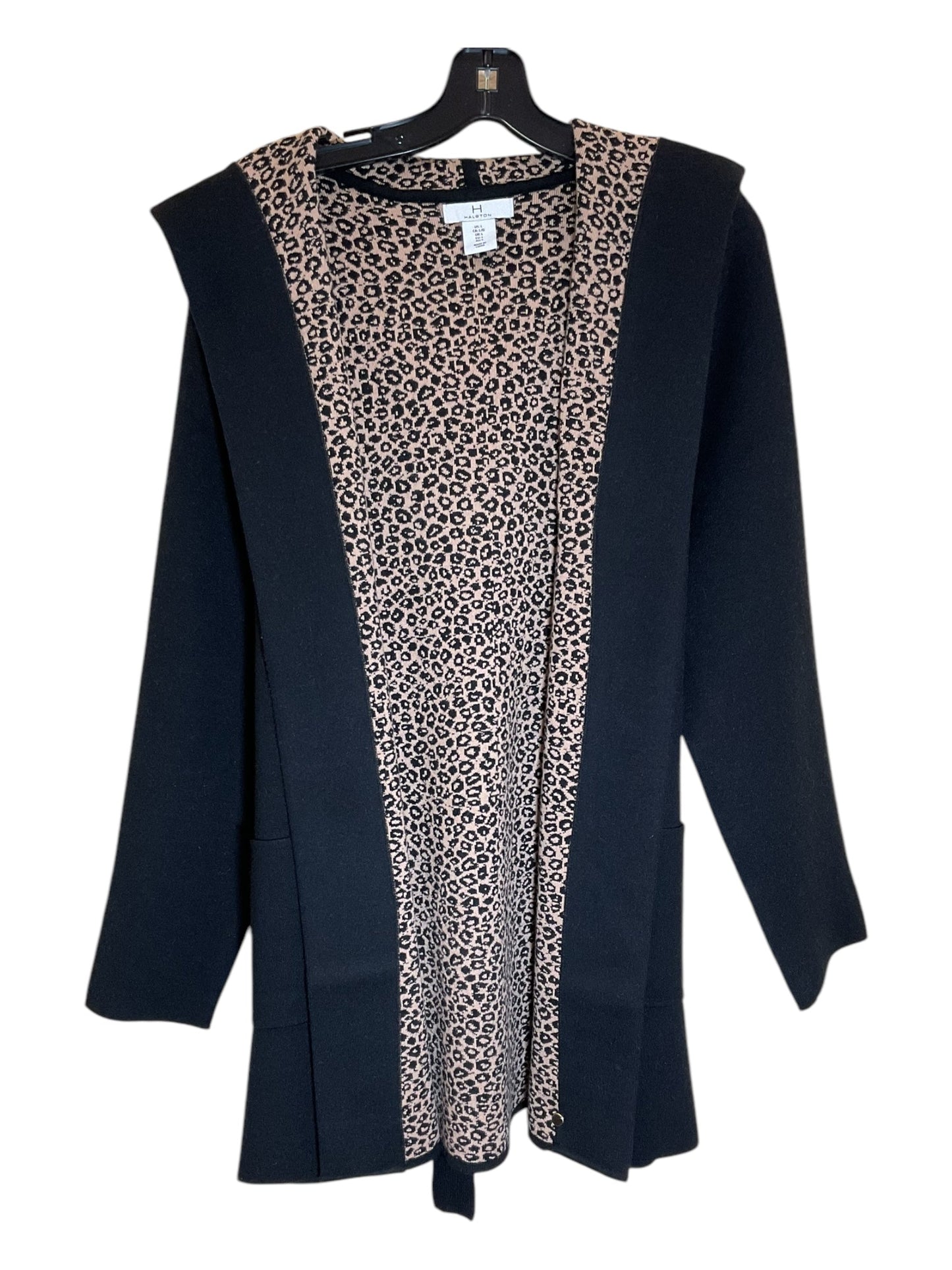 Sweater Cardigan By Halston In Black, Size: L