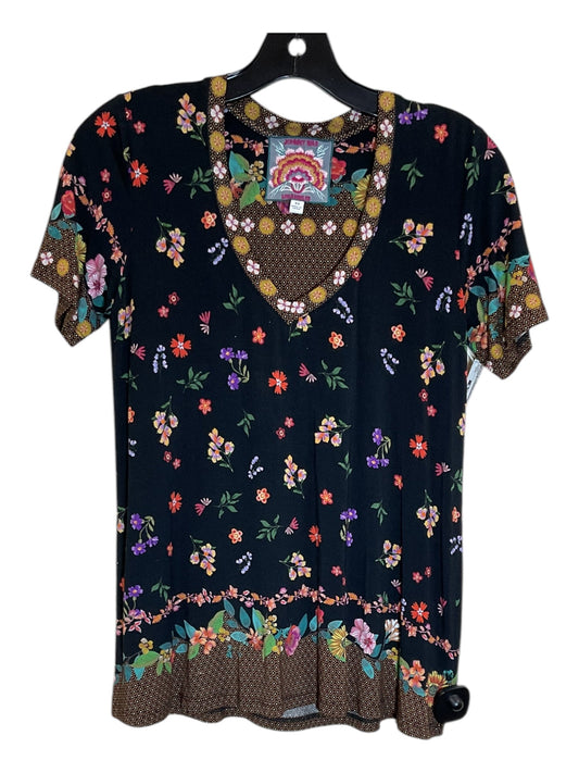 Top Short Sleeve By Johnny Was In Black, Size: Xs