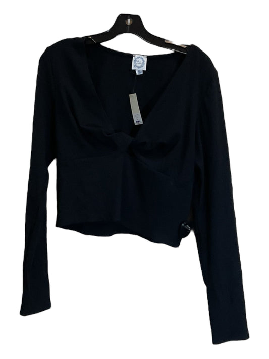 Top Long Sleeve By Blue Rain In Black, Size: Xl