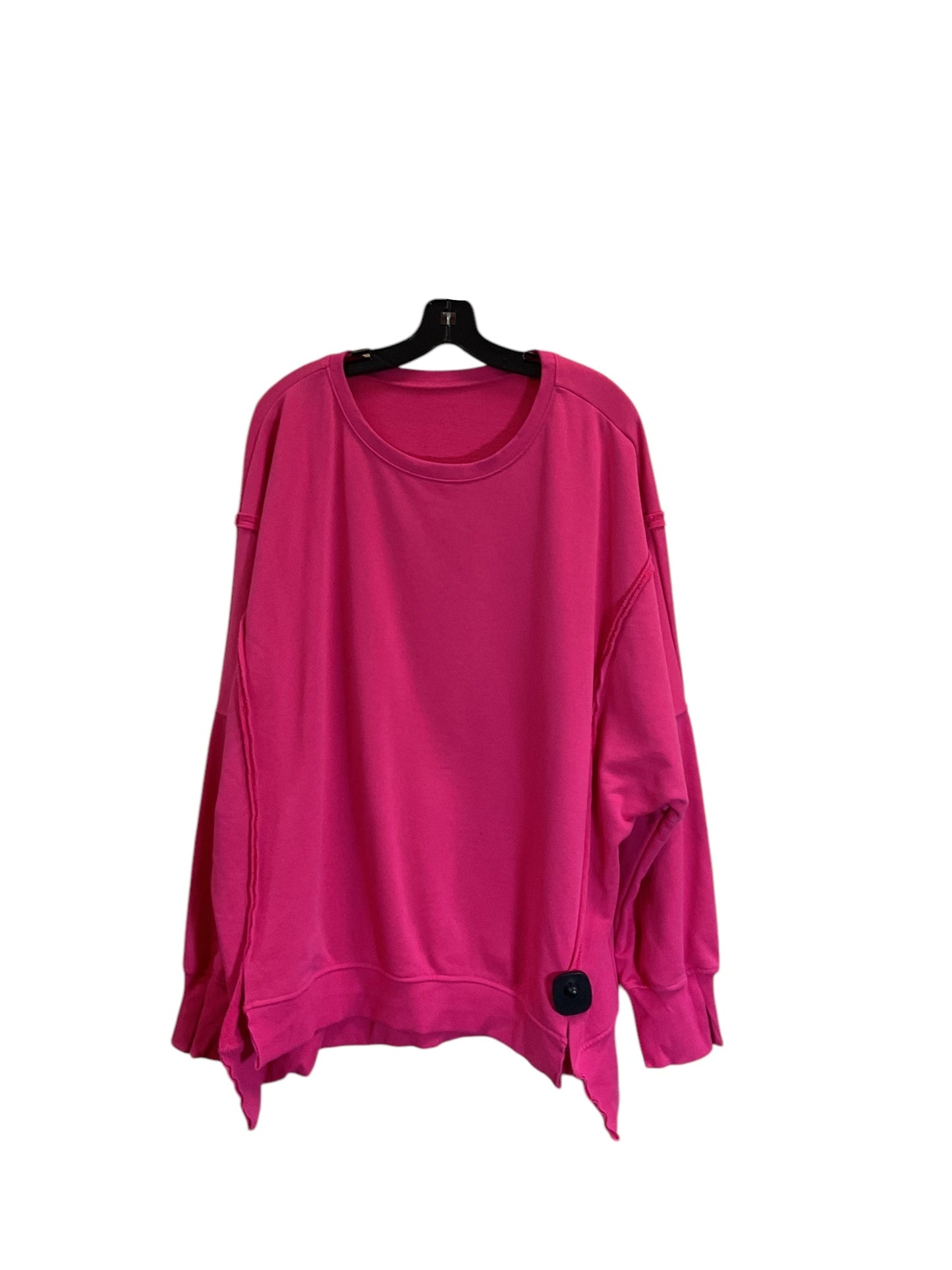 Sweatshirt Crewneck By Clothes Mentor In Pink, Size: 3x