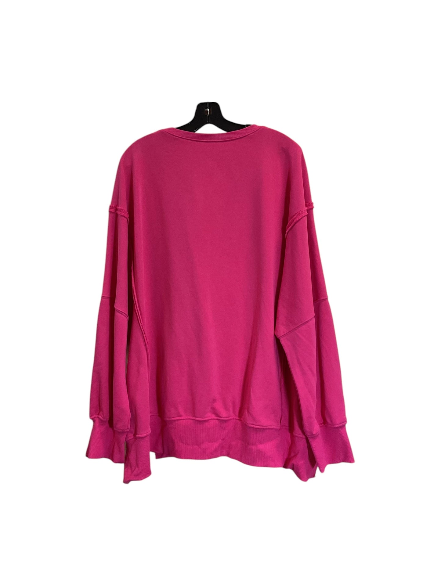 Sweatshirt Crewneck By Clothes Mentor In Pink, Size: 3x