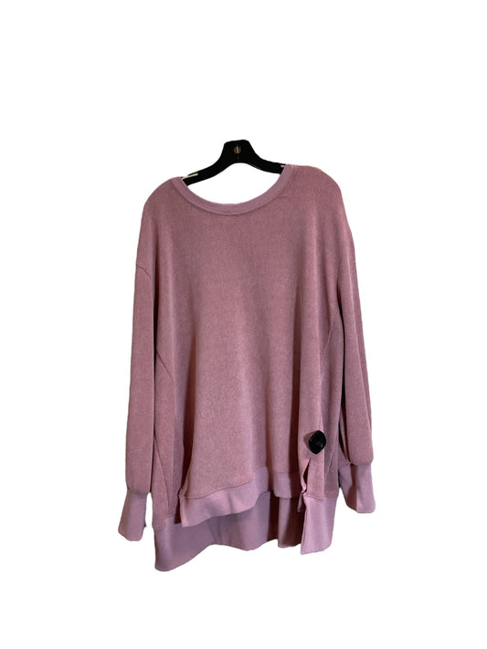 Sweatshirt Crewneck By Clothes Mentor In Pink, Size: 3x