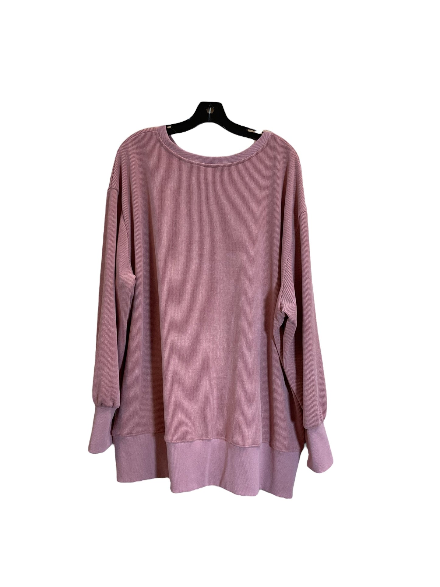 Sweatshirt Crewneck By Clothes Mentor In Pink, Size: 3x