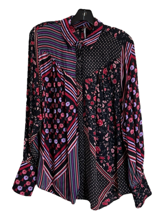 Blouse Long Sleeve By Free People In Black, Size: M