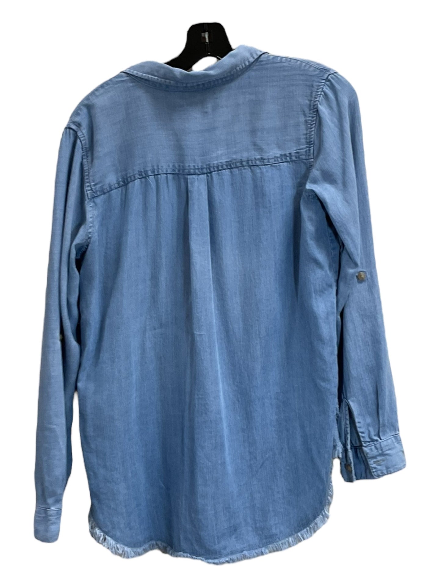 Blouse Long Sleeve By Clothes Mentor In Blue, Size: S