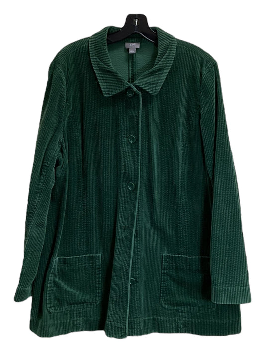 Jacket Shirt By J. Jill In Green, Size: Xl