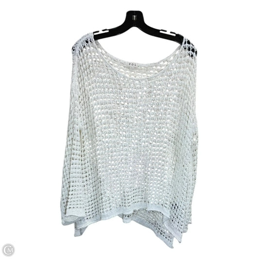 Top Long Sleeve By Pol In Cream, Size: L