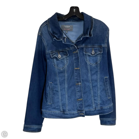 Jacket Denim By Torrid In Blue Denim, Size: 2x