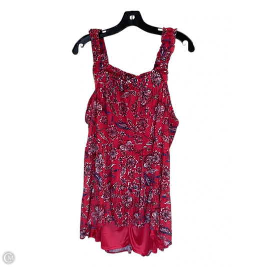 Top Sleeveless By Maurices In Red, Size: Xl