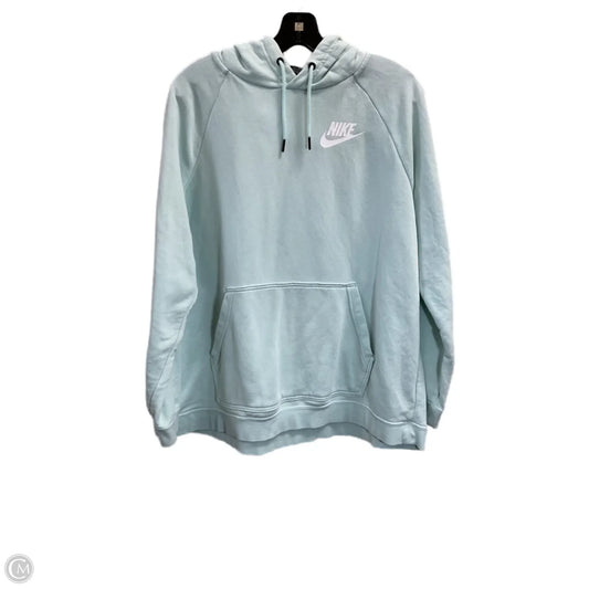 Sweatshirt Hoodie By Nike In Green, Size: 1x