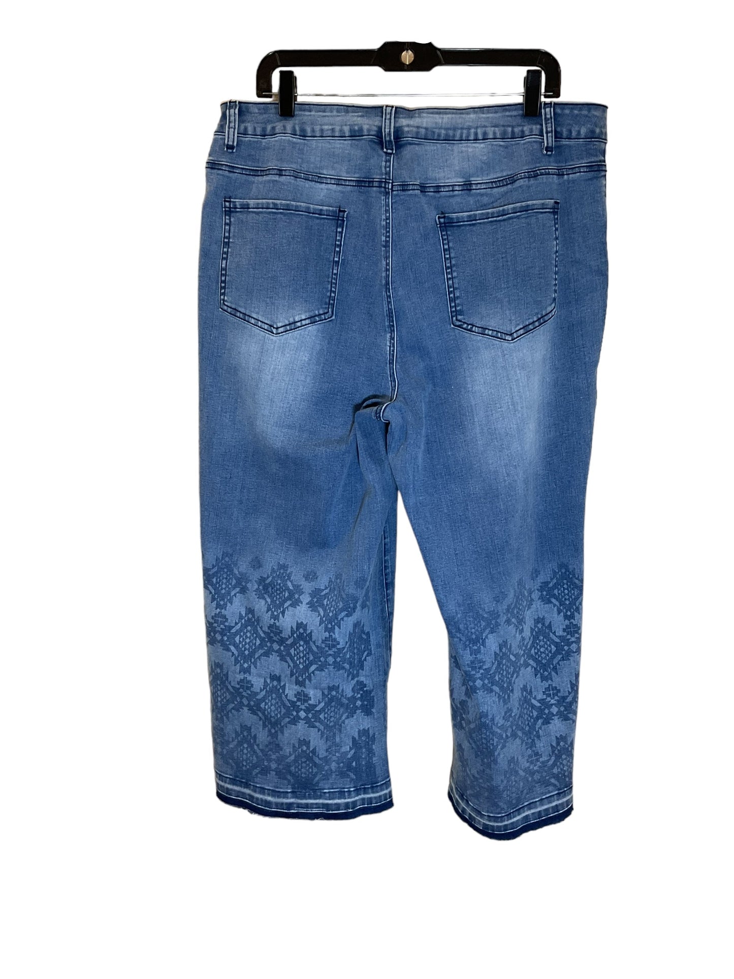 Blue Denim Jeans Wide Leg Clothes Mentor, Size 3x