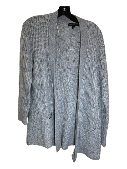 Sweater Cardigan By Banana Republic In Grey, Size: Xl