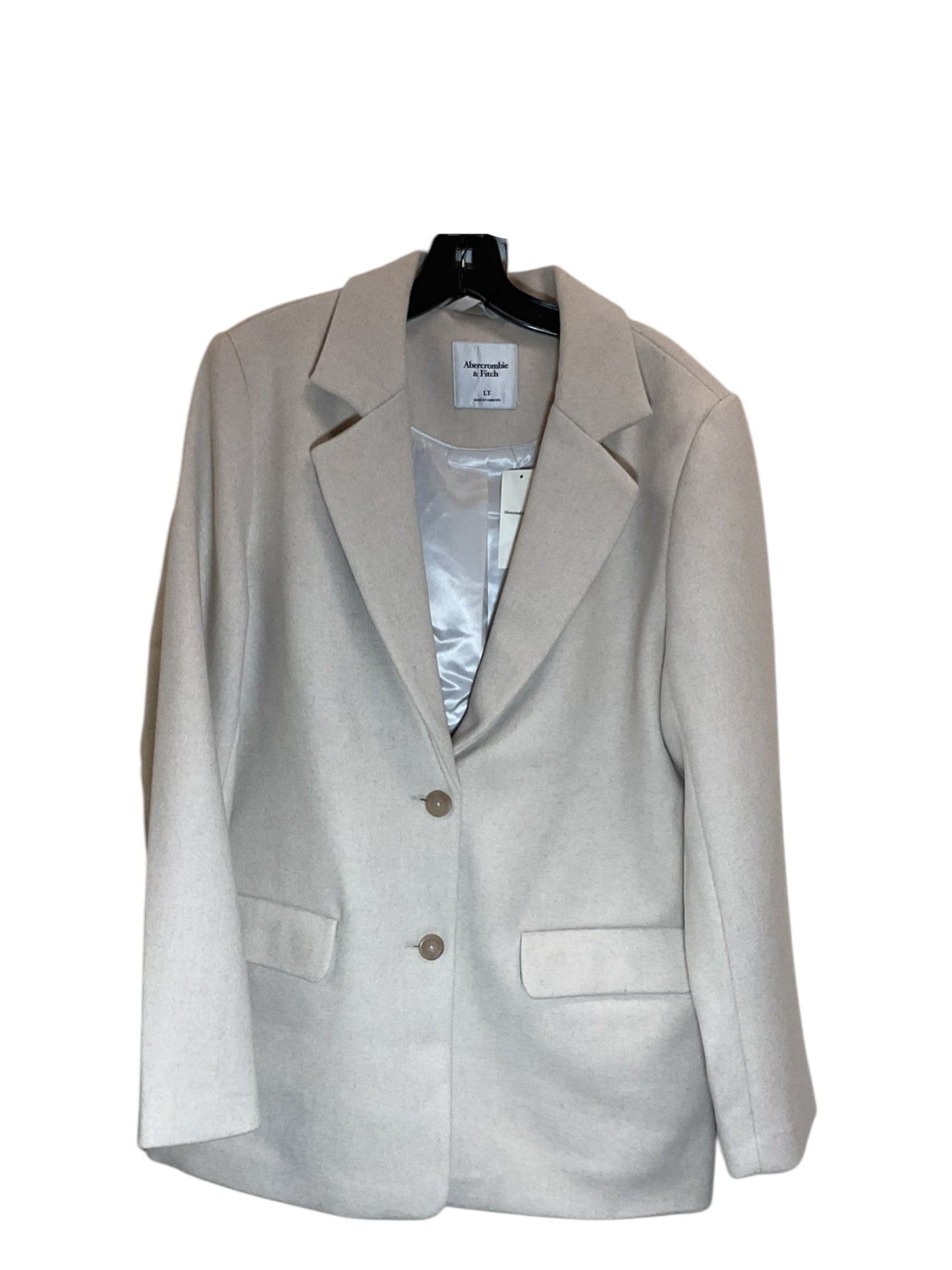 Coat Peacoat By Abercrombie And Fitch In Cream, Size: L