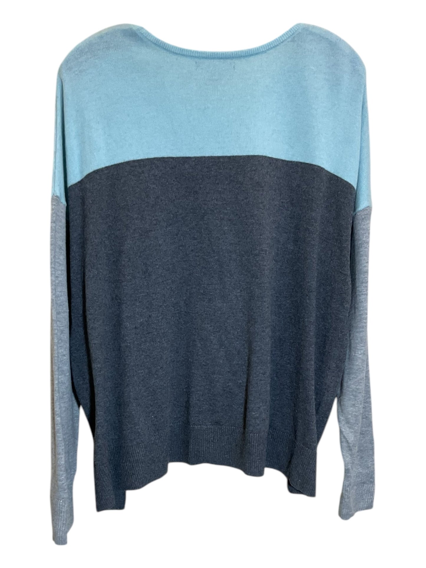 Sweater By Banana Republic In Blue & Grey, Size: L