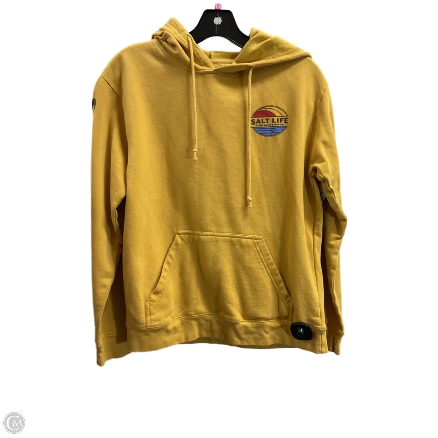 Sweatshirt Hoodie By Clothes Mentor In Yellow, Size: S
