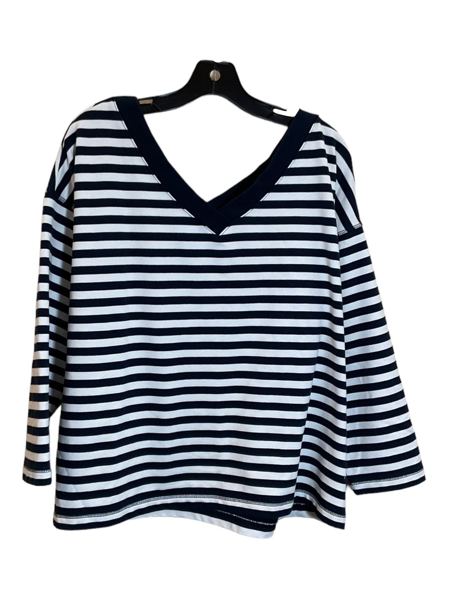 Blue & White Top Long Sleeve J. Jill, Size Xl