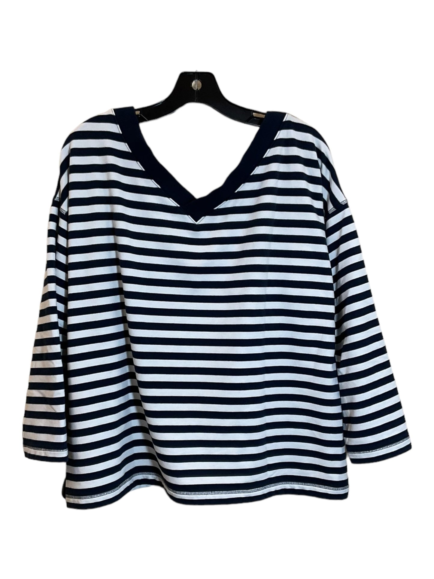 Blue & White Top Long Sleeve J. Jill, Size Xl