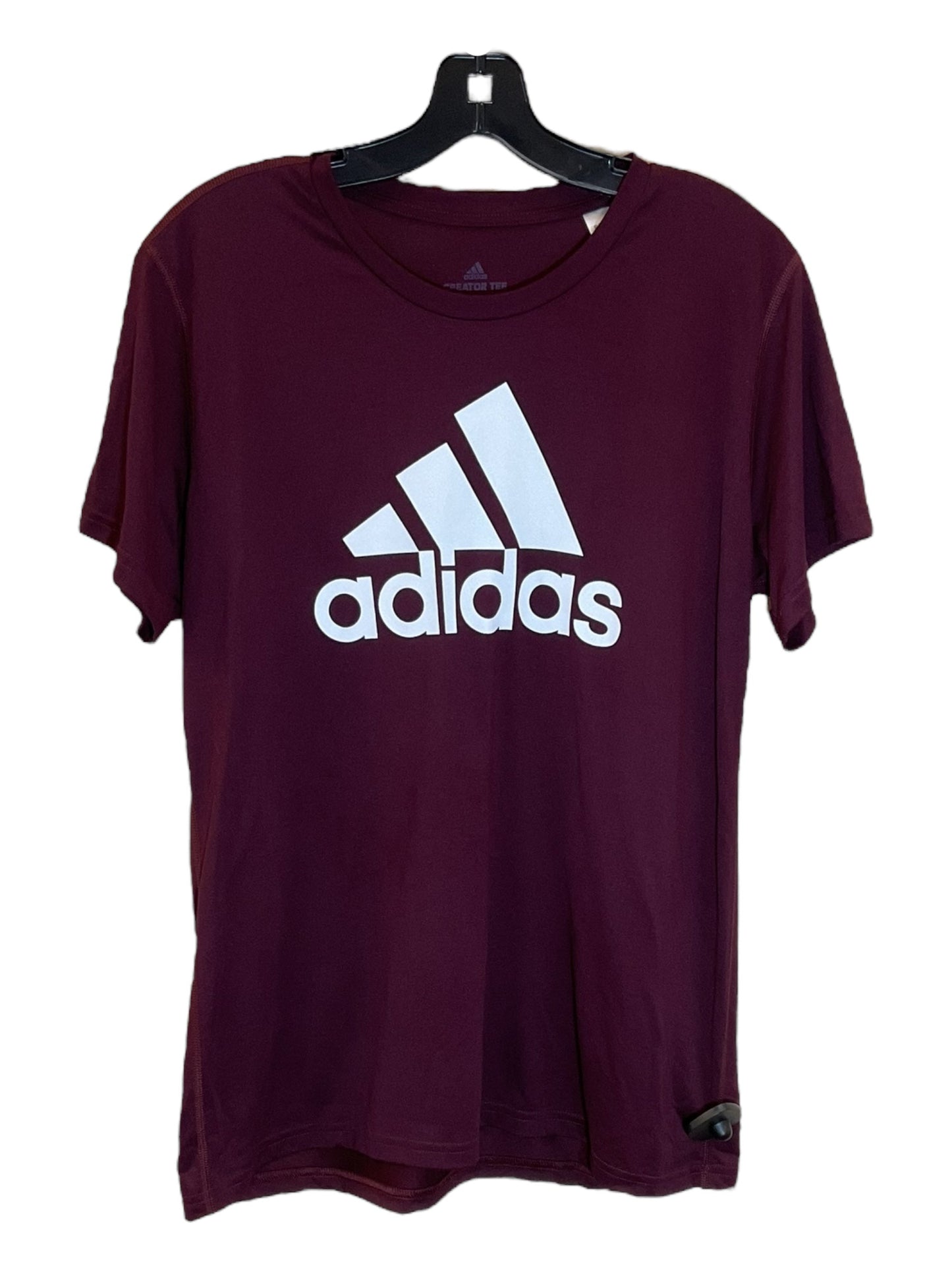 Red Athletic Top Short Sleeve Adidas, Size Xl