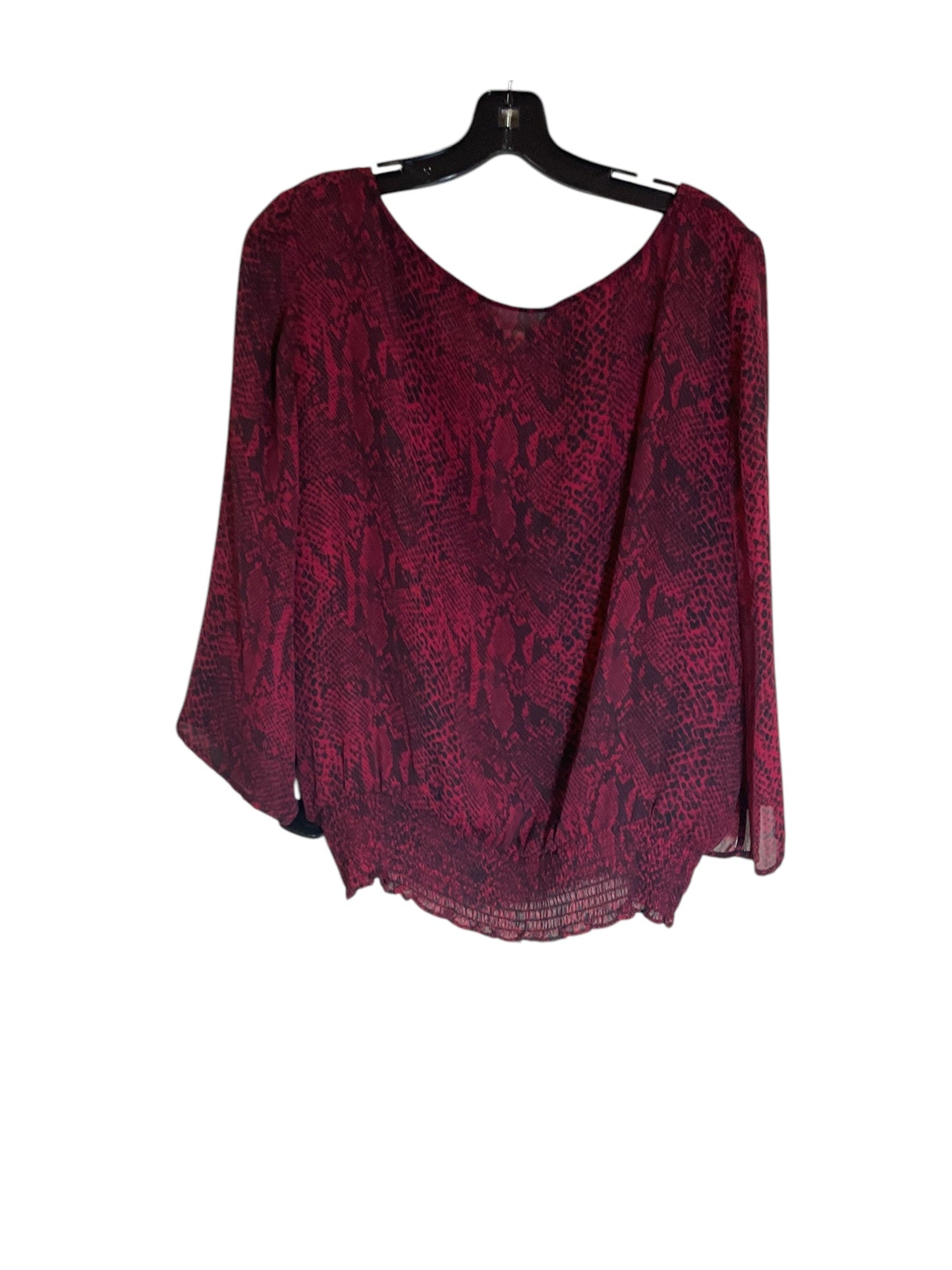 Top Long Sleeve By Michael Kors In Red, Size: Xl