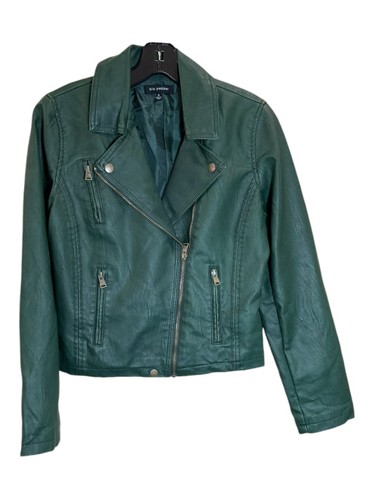 Jacket Moto By Blu Pepper In Green, Size: S