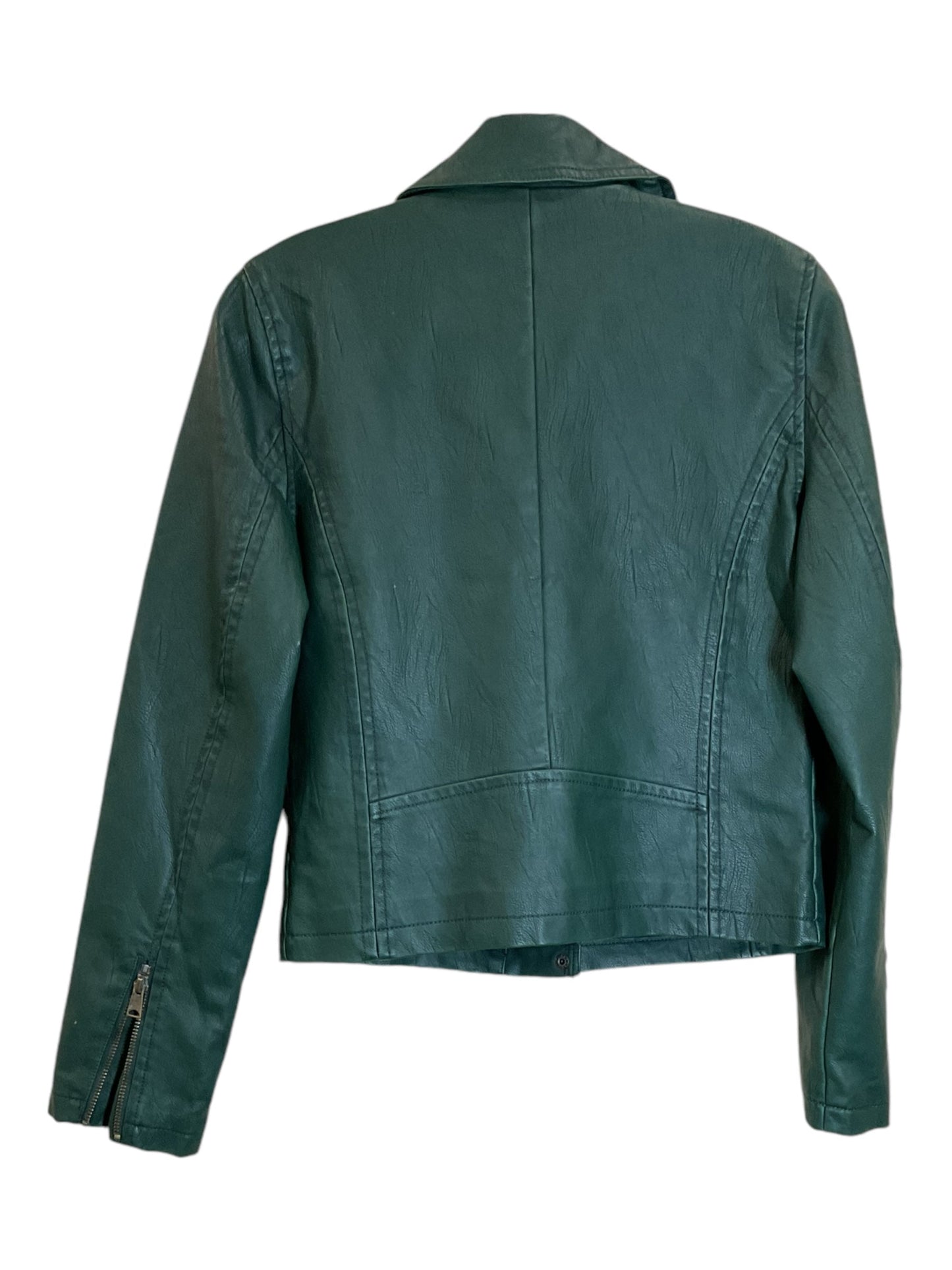 Jacket Moto By Blu Pepper In Green, Size: S