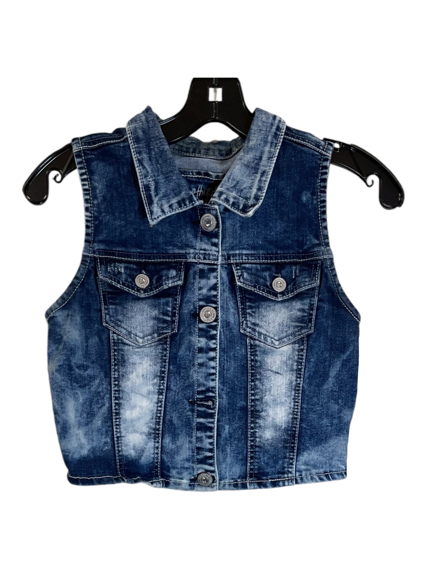 Vest Other By Amethyst In Blue Denim, Size: S