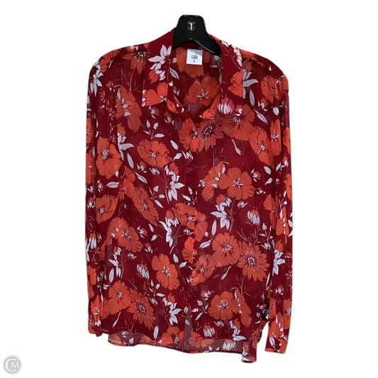 Top Long Sleeve By Cabi In Red, Size: M