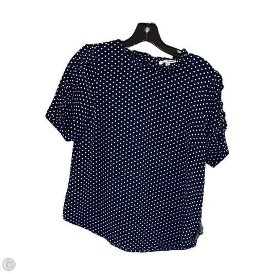 Top Short Sleeve By Monteau In Blue, Size: L