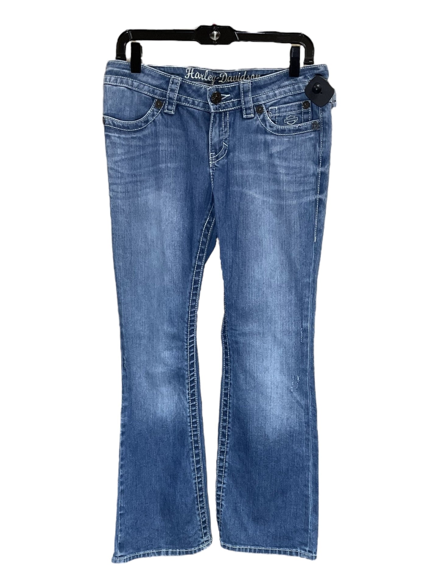 Jeans Boot Cut By Harley Davidson In Blue Denim, Size: 8p