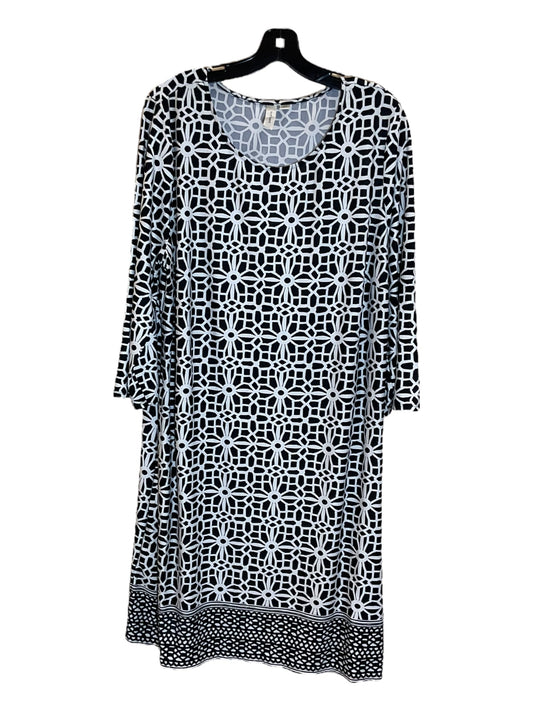 Dress Casual Midi By Tacera In Black & White, Size: 2x