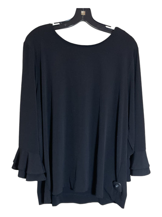 Top Long Sleeve By Karl Lagerfeld In Black, Size: 1x