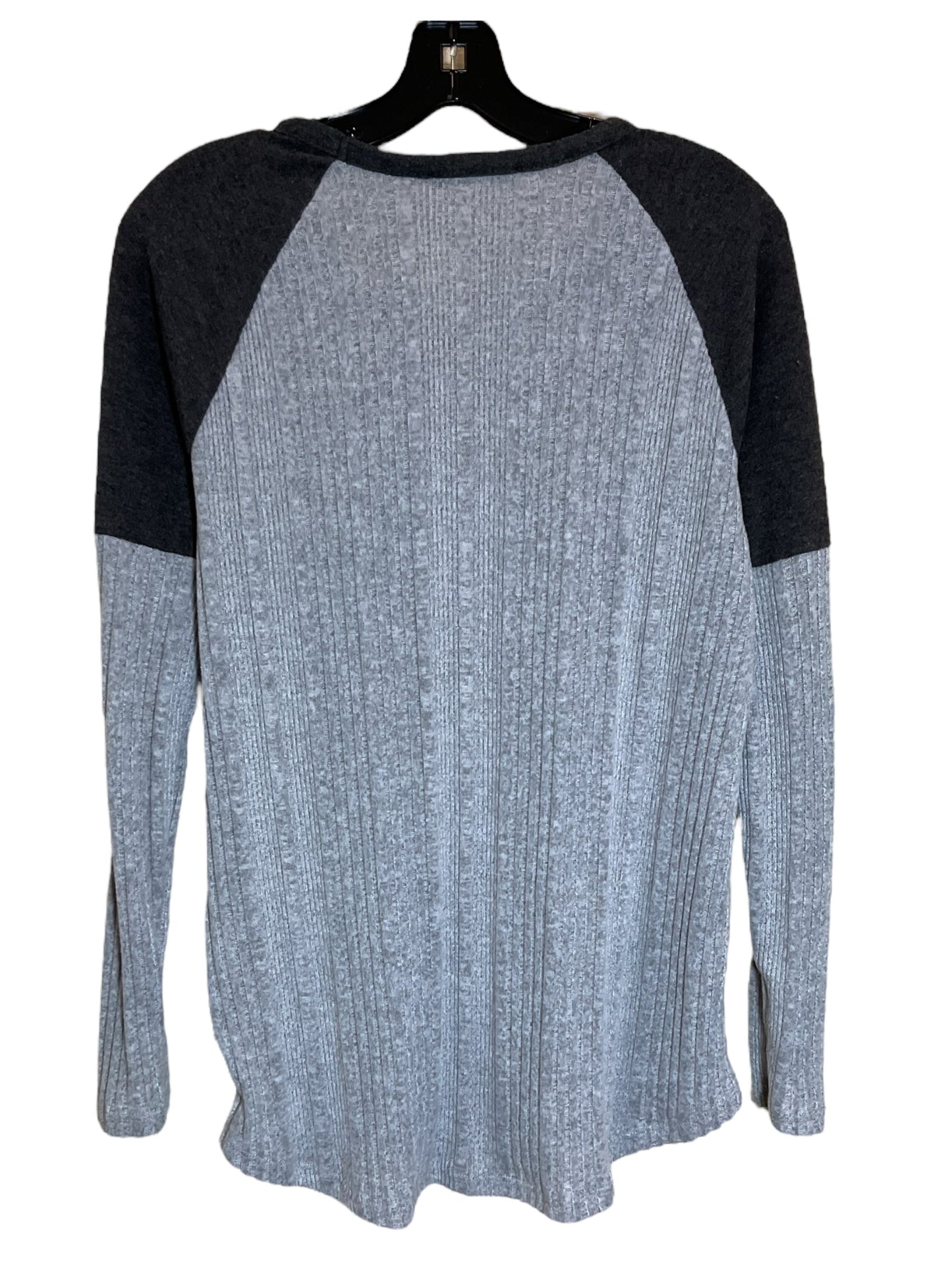 Top Long Sleeve By Staccato In Grey, Size: S