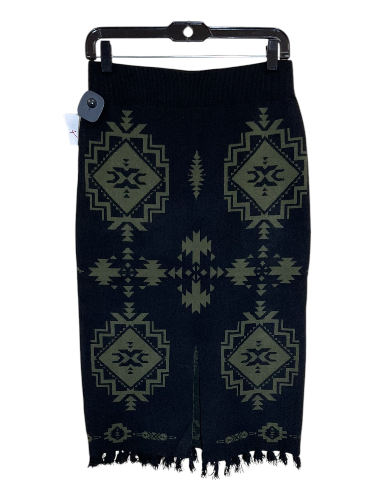 Skirt Midi By Ariat In Black & Green, Size: S