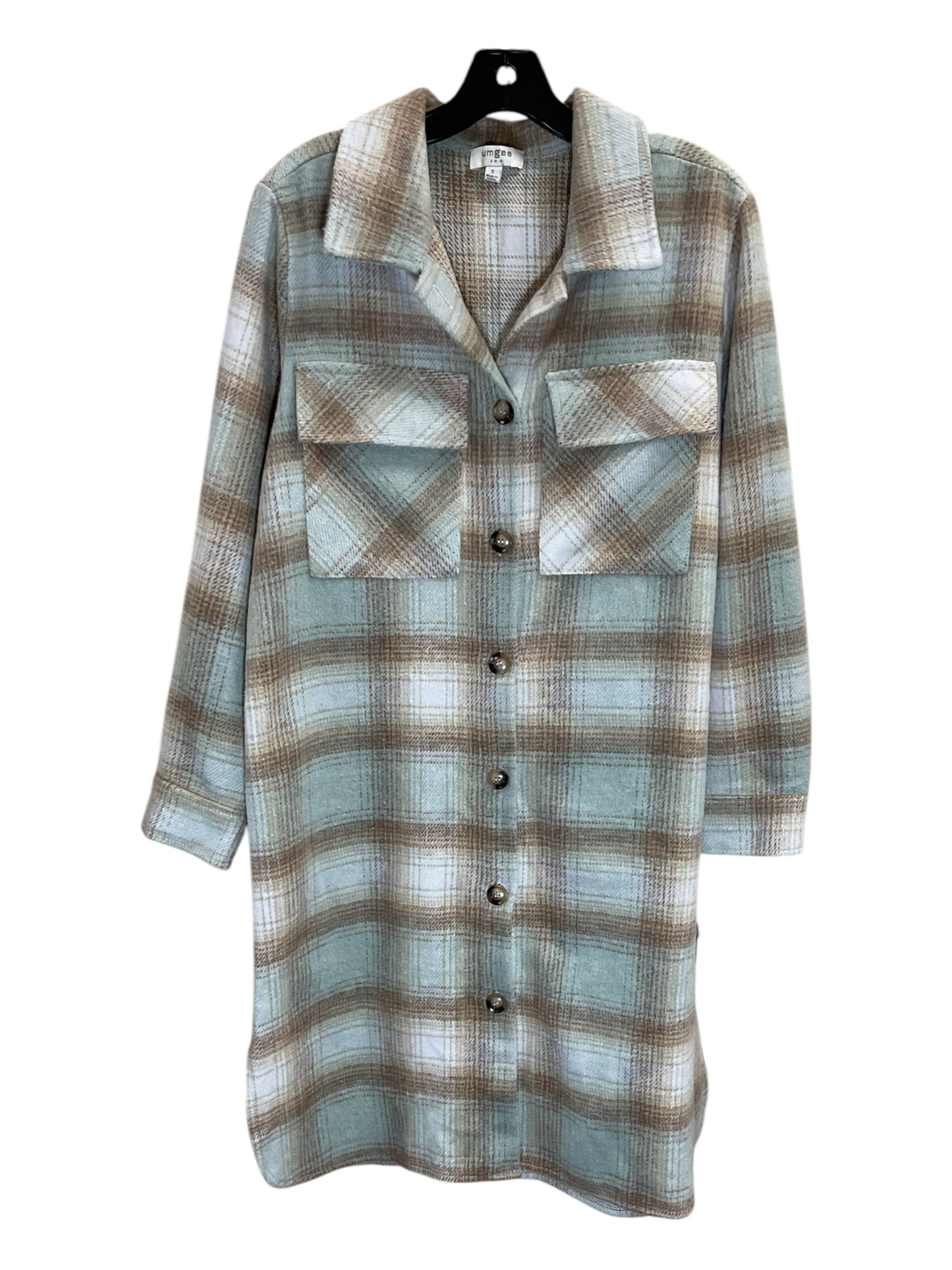 Jacket Shirt By Umgee In Plaid Pattern, Size: S